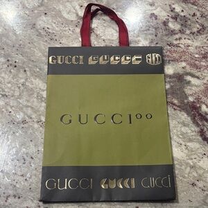Gucci Green and Black shopping tote
